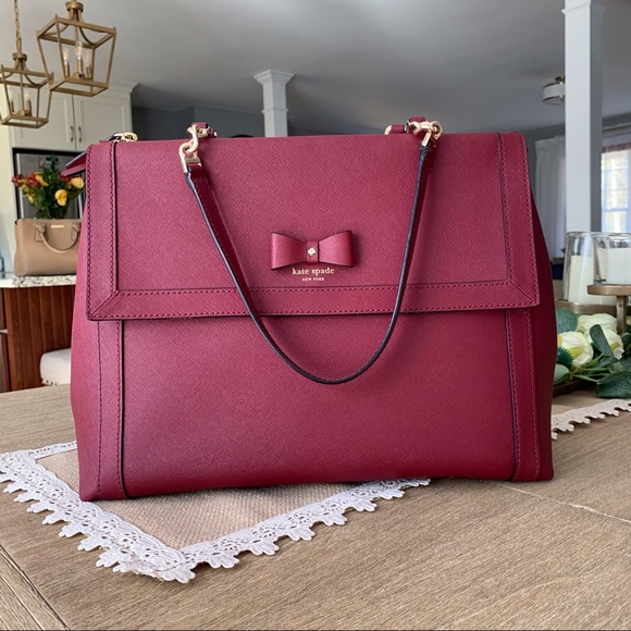 Kate Spade double zip shoulder bag with bow - Picture 4 of 14